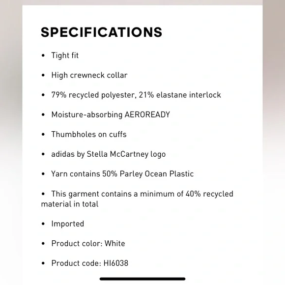 Adidas By Stella McCartney TruePurpose fitted printed long sleeve top - Picture 10 of 11